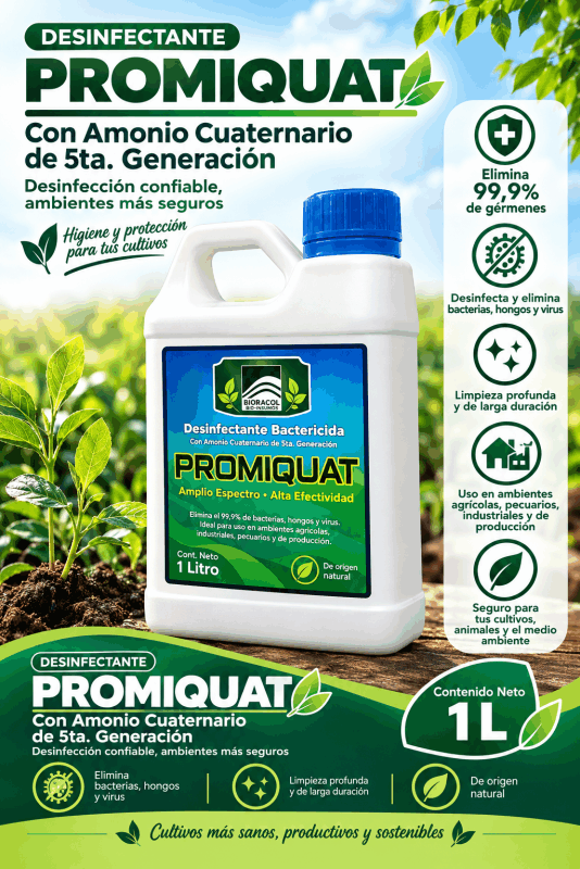 PROMIQUAT - DESINFECTANTE AMONIO QUATERNARIO X 1 Litro