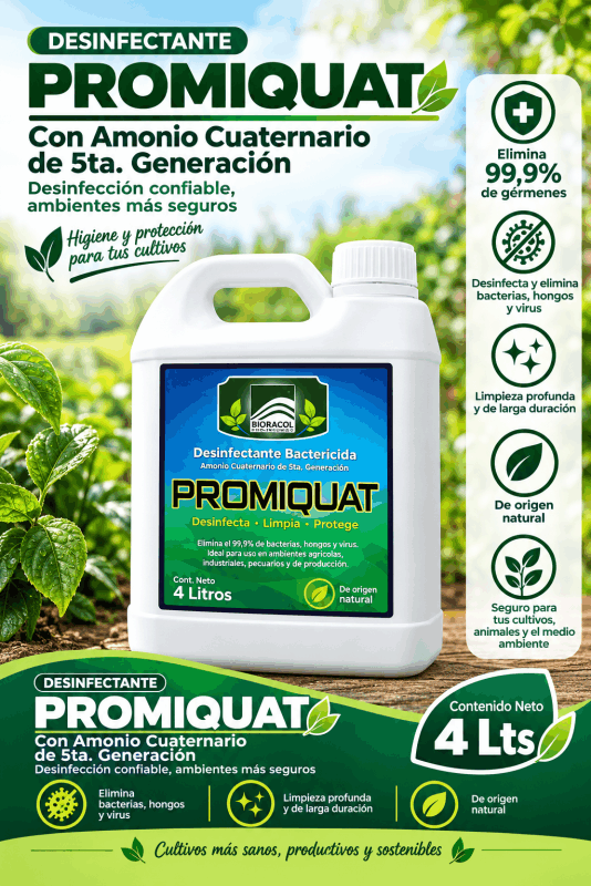 PROMIQUAT - DESINFECTANTE AMONIO QUATERNARIO X 4 Litros