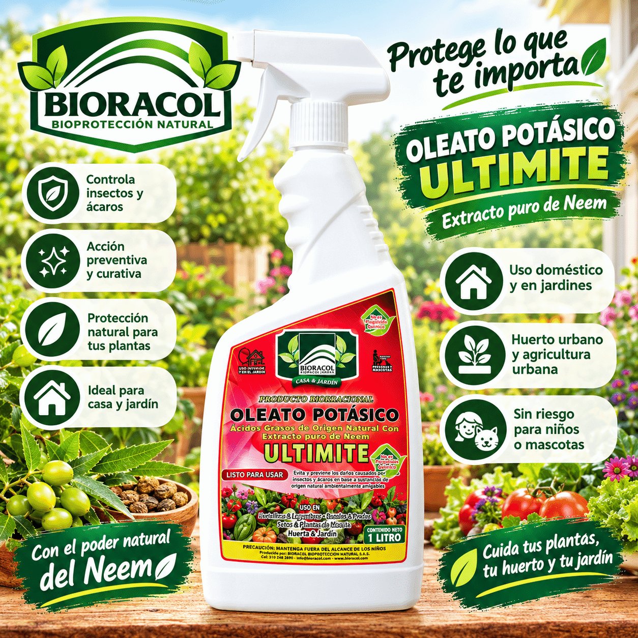 OLEATO POTÁSICO CON NEEM LISTO PARA USAR X 1000 mL